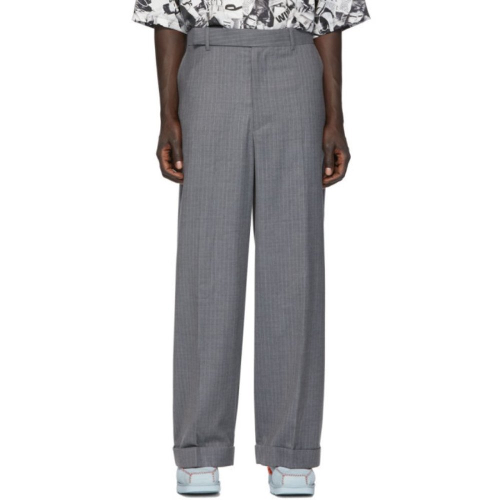 Eckhaus Latta Grey Pinstripe Sway Pant Trousers 27